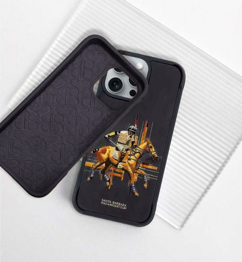 Santa Barbara Polo & Racquet Club Cedric Series Leather Case for iPhone 16 Pro Max