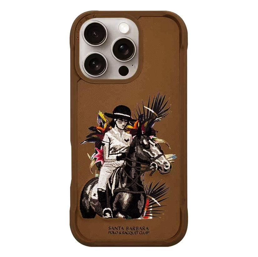 Santa Barbara Polo & Racquet Club Cedric Series Leather Case for iPhone 16 Pro Max