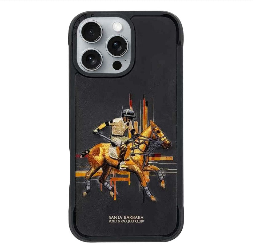 Santa Barbara Polo & Racquet Club Cedric Series Leather Case for iPhone 16 Pro Max