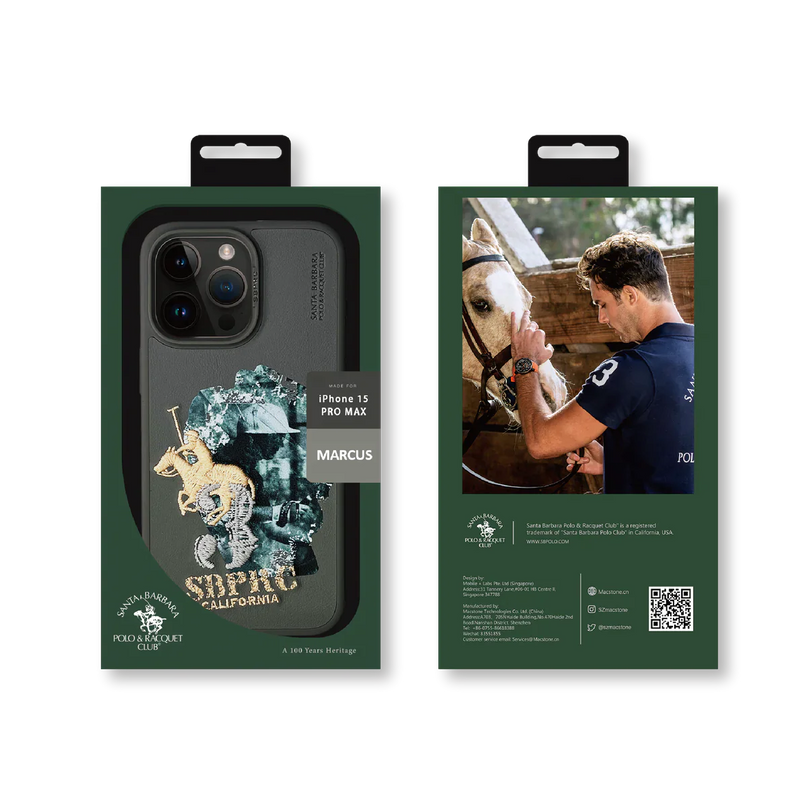 Santa Barbara Polo & Racquet Club Marcus Series Leather Case for iPhone 15 Pro Max