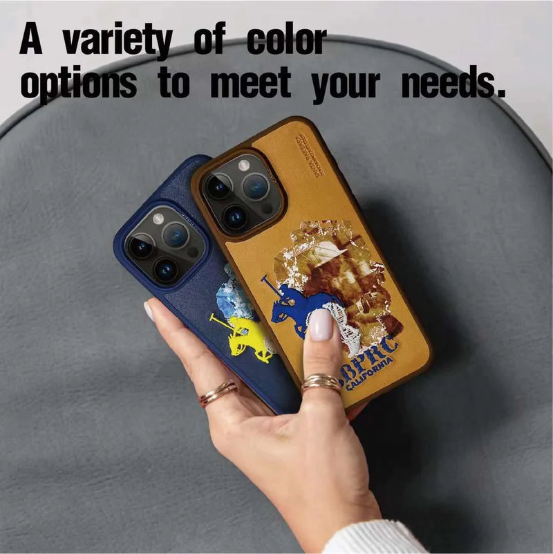 Santa Barbara Polo & Racquet Club Marcus Series Leather Case for iPhone 15 Pro Max