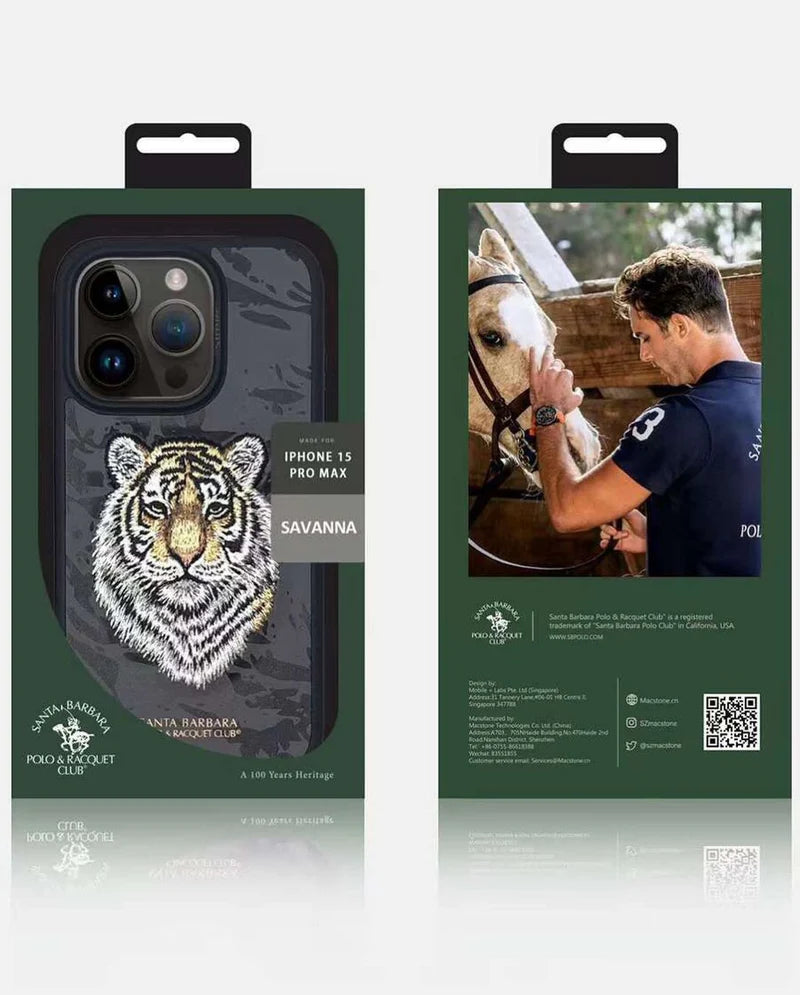 Santa Barbara Polo & Racquet Club Savanna Series Leather Case for iPhone 15 Plus