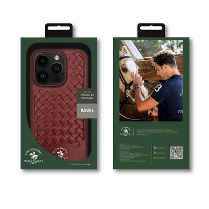 Santa Barbara Polo & Racquet Club Ravel Series Woven Leather Case for iPhone 14 Plus