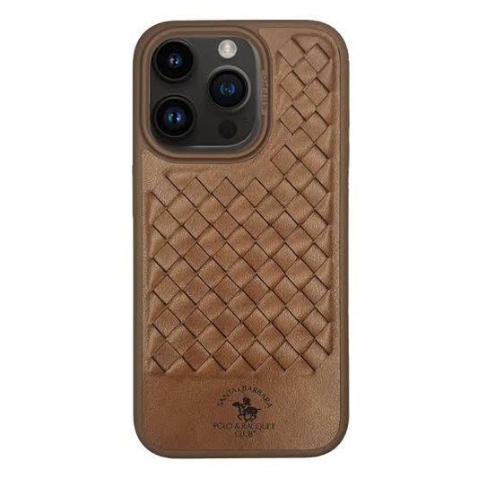 Santa Barbara Polo & Racquet Club Ravel Series Woven Leather Case for iPhone 14 Plus