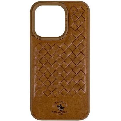 Santa Barbara Polo & Racquet Club Ravel Series Woven Leather Case for iPhone 14 Plus