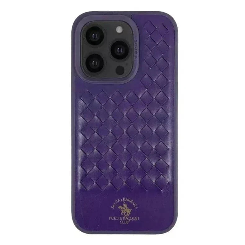 Santa Barbara Polo & Racquet Club Ravel Series Woven Leather Case for iPhone 14 Plus