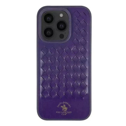 Santa Barbara Polo & Racquet Club Ravel Series Woven Leather Case for iPhone 14 Plus