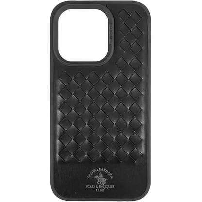 Santa Barbara Polo & Racquet Club Ravel Series Woven Leather Case for iPhone 14 Plus
