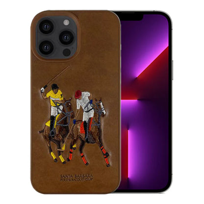 Santa Barbara Polo & Racquet Club Jockey Series Leather Case for iPhone 14 Plus