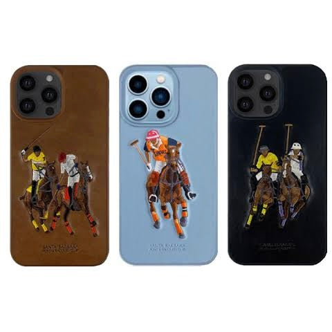 Santa Barbara Polo & Racquet Club Jockey Series Leather Case for iPhone 14 Plus