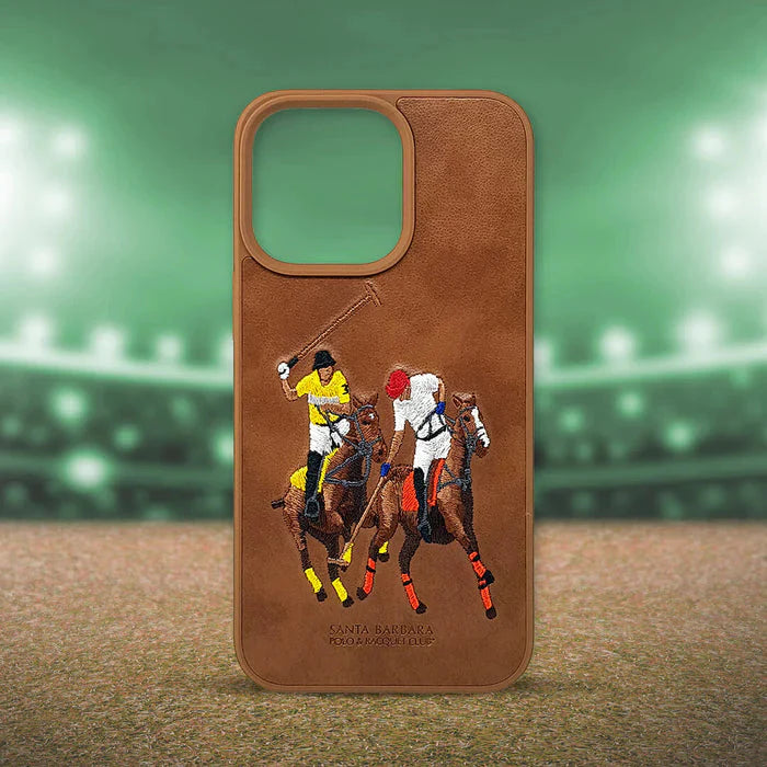 Santa Barbara Polo & Racquet Club Jockey Series Leather Case for iPhone 14 Plus
