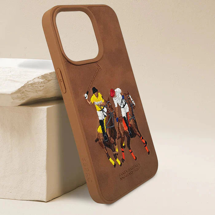 Santa Barbara Polo & Racquet Club Jockey Series Leather Case for iPhone 14 Plus