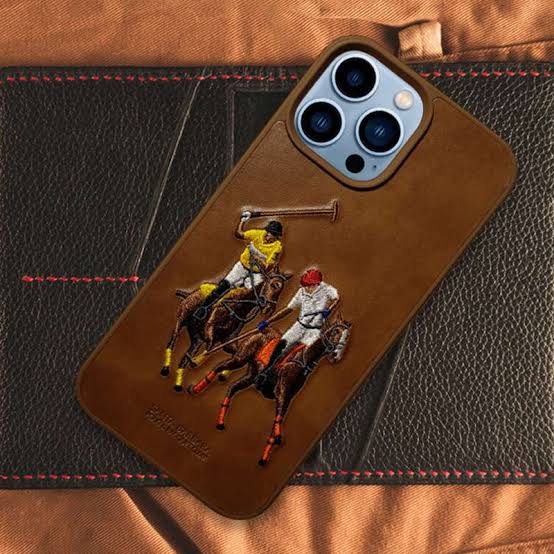 Santa Barbara Polo & Racquet Club Jockey Series Leather Case for iPhone 14 Plus