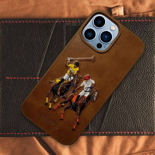 Santa Barbara Polo & Racquet Club Jockey Series Leather Case for iPhone 11 Pro Max