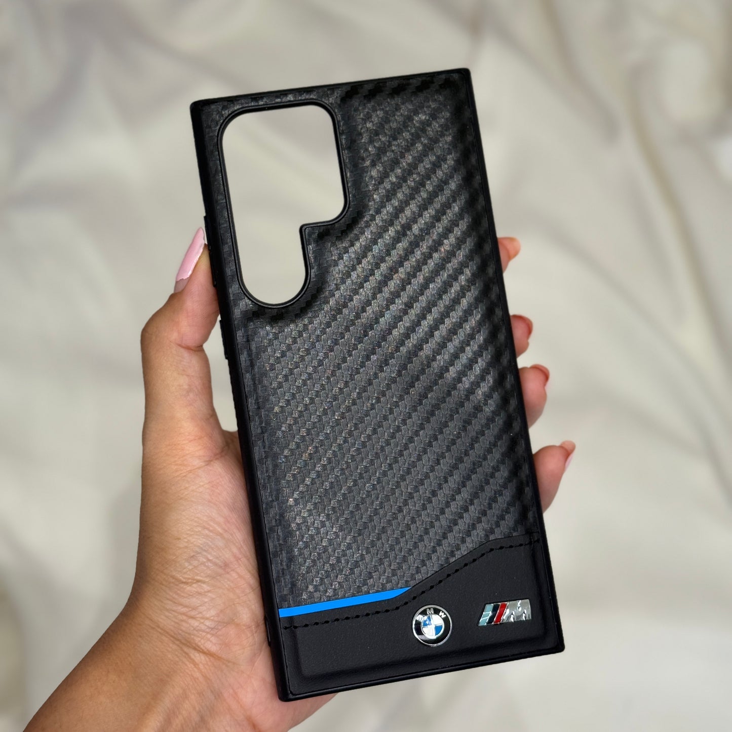 BMW Motorsport Carbon Fiber finish Case for Samsung Galaxy S23 Ultra