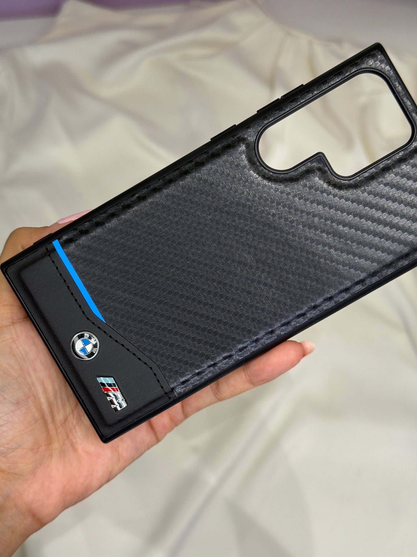 BMW Motorsport Carbon Fiber finish Case for Samsung Galaxy S23 Ultra