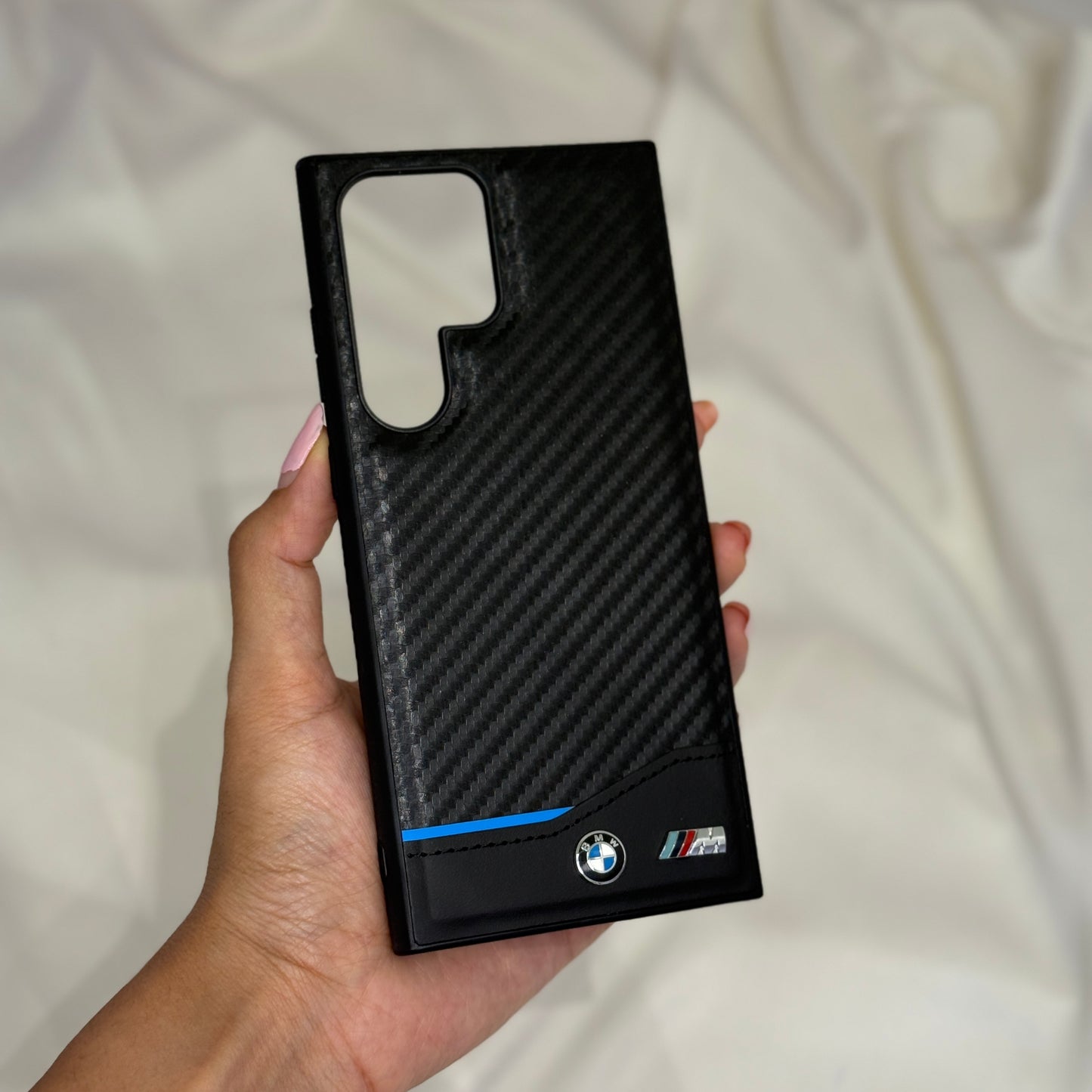 BMW Motorsport Carbon Fiber finish Case for Samsung Galaxy S23 Ultra