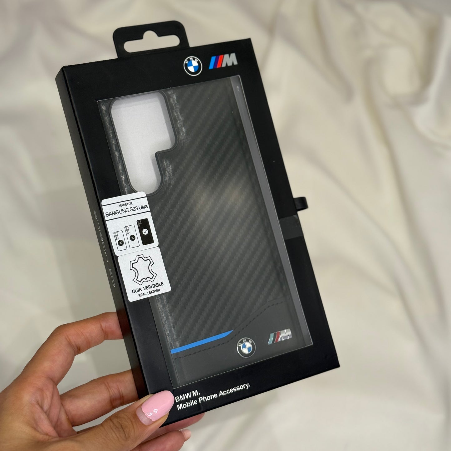 BMW Motorsport Carbon Fiber finish Case for Samsung Galaxy S23 Ultra