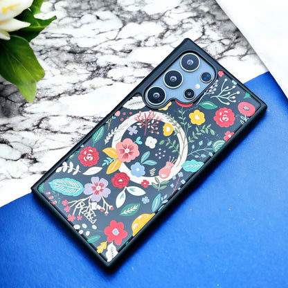 Kutis Flowerprint Magsafe Case for Samsung Galaxy S24U