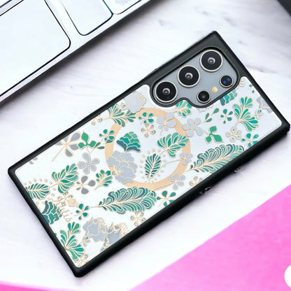 Kutis Flowerprint Magsafe Case for Samsung Galaxy S24U