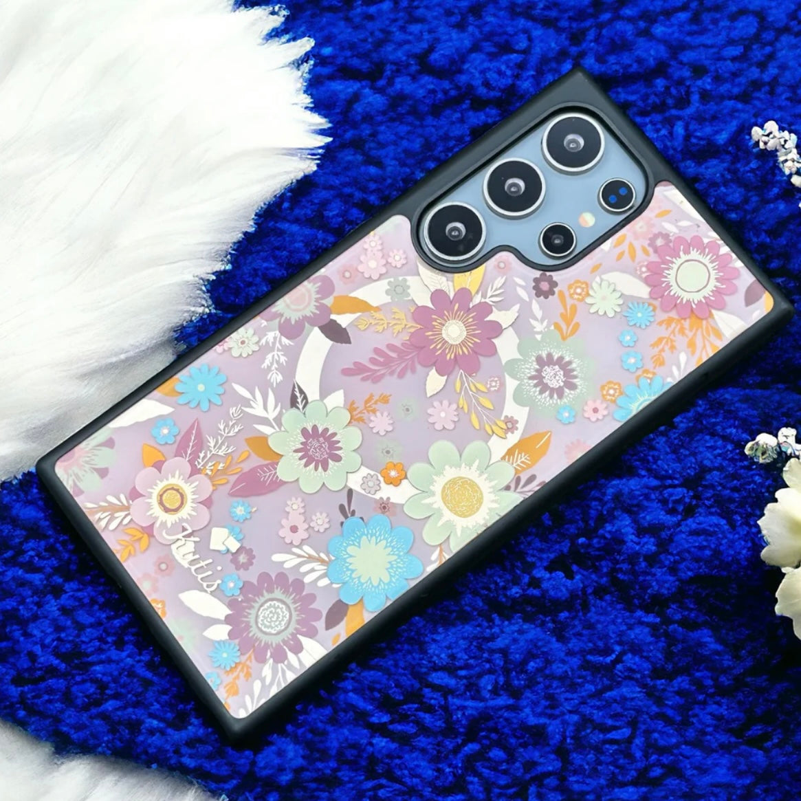 Kutis Flowerprint Magsafe Case for Samsung Galaxy S24U