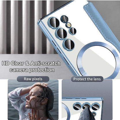 Anti Yellow Transparent Flip Case with Magsafe for Samsung Galaxy S24 Ultra