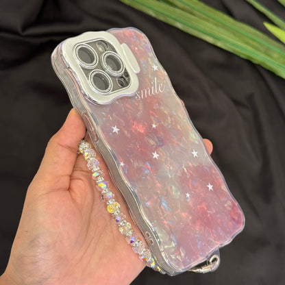 Fancy Camera Stand Case with Charms for iPhone 16 Pro Max