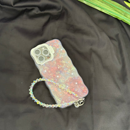 Fancy Camera Stand Case with Charms for iPhone 16 Pro Max