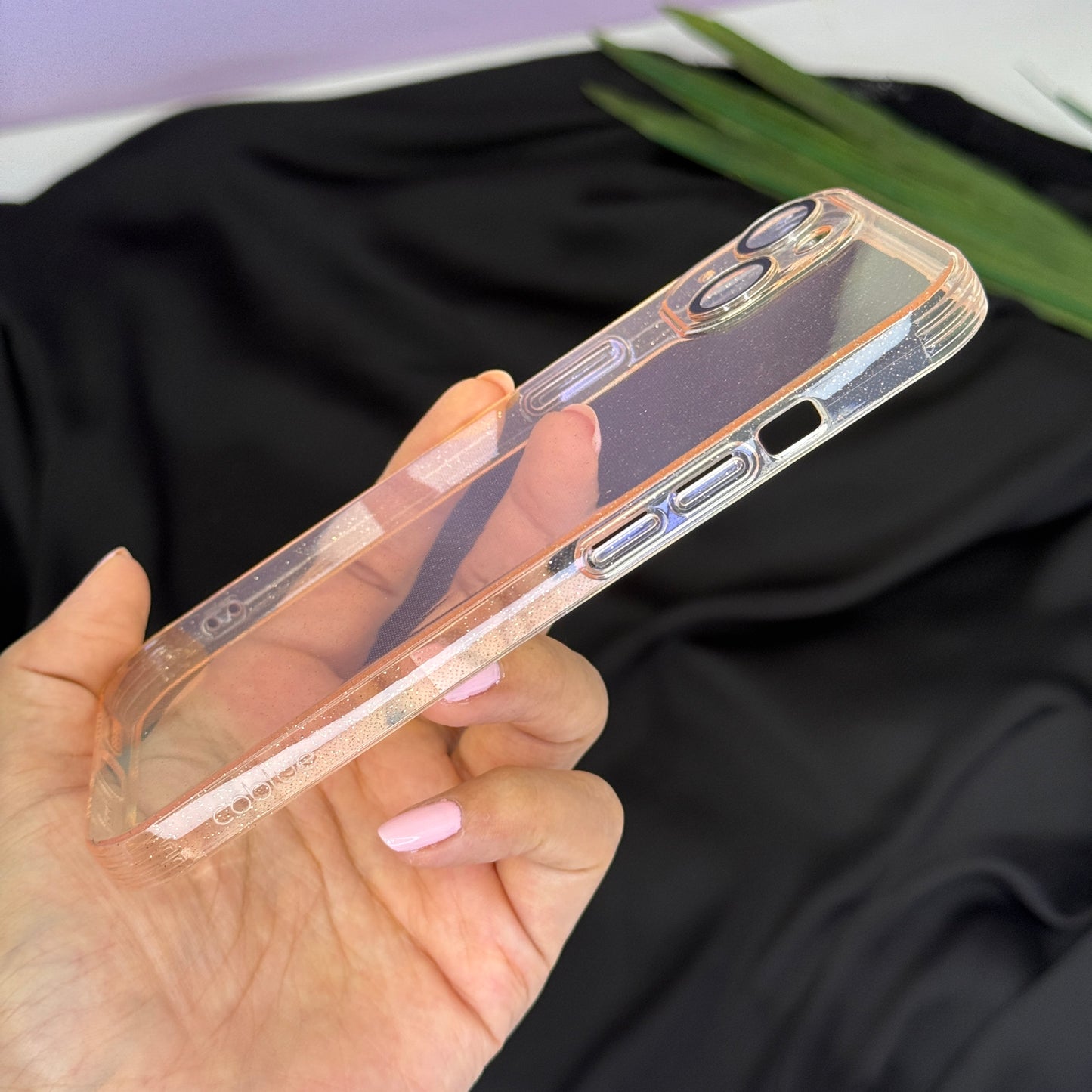 Coblue Soft Glitter Transparent Case with Camera Protection for iPhone 13 Pro Max
