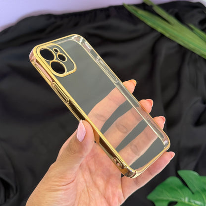 Coblue Anti Yellow Hard Transparent Case with Chrome borders for iPhone 12 Pro Max(cbk32)
