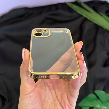 Coblue Anti Yellow Hard Transparent Case with Chrome borders for iPhone 12 Pro Max(cbk32)