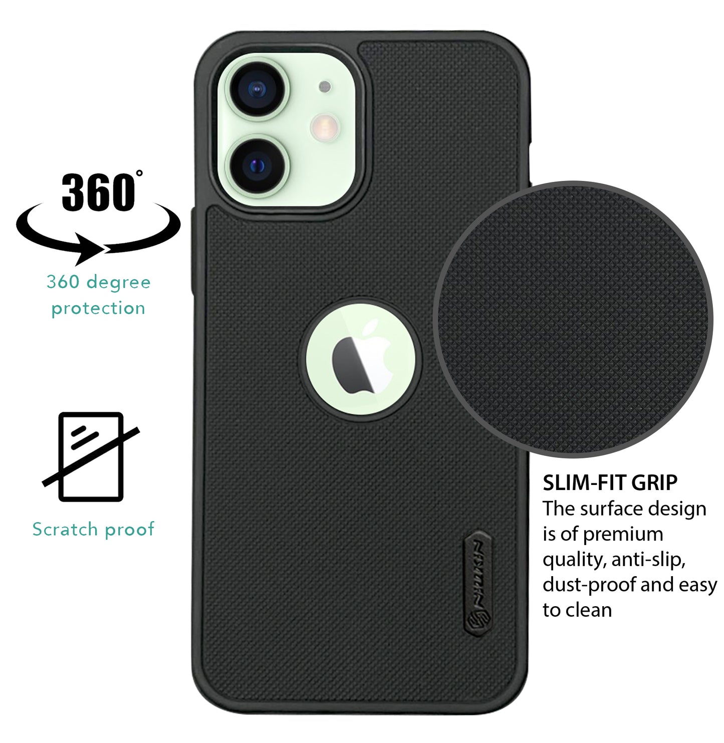 NIUKIN Super Frosted Dotted Case for iPhone 12