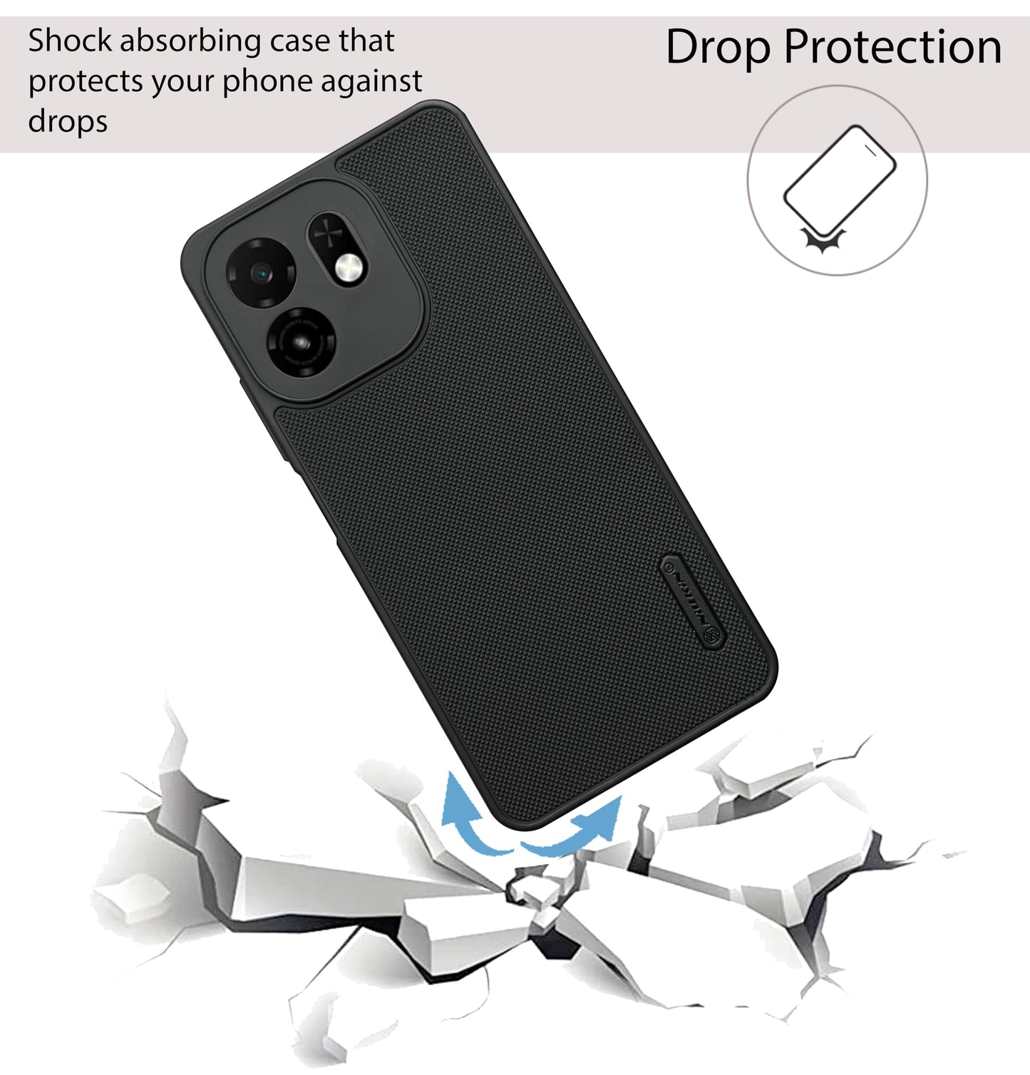 NIUKIN Super Frosted Dotted Case for ITEL A100c