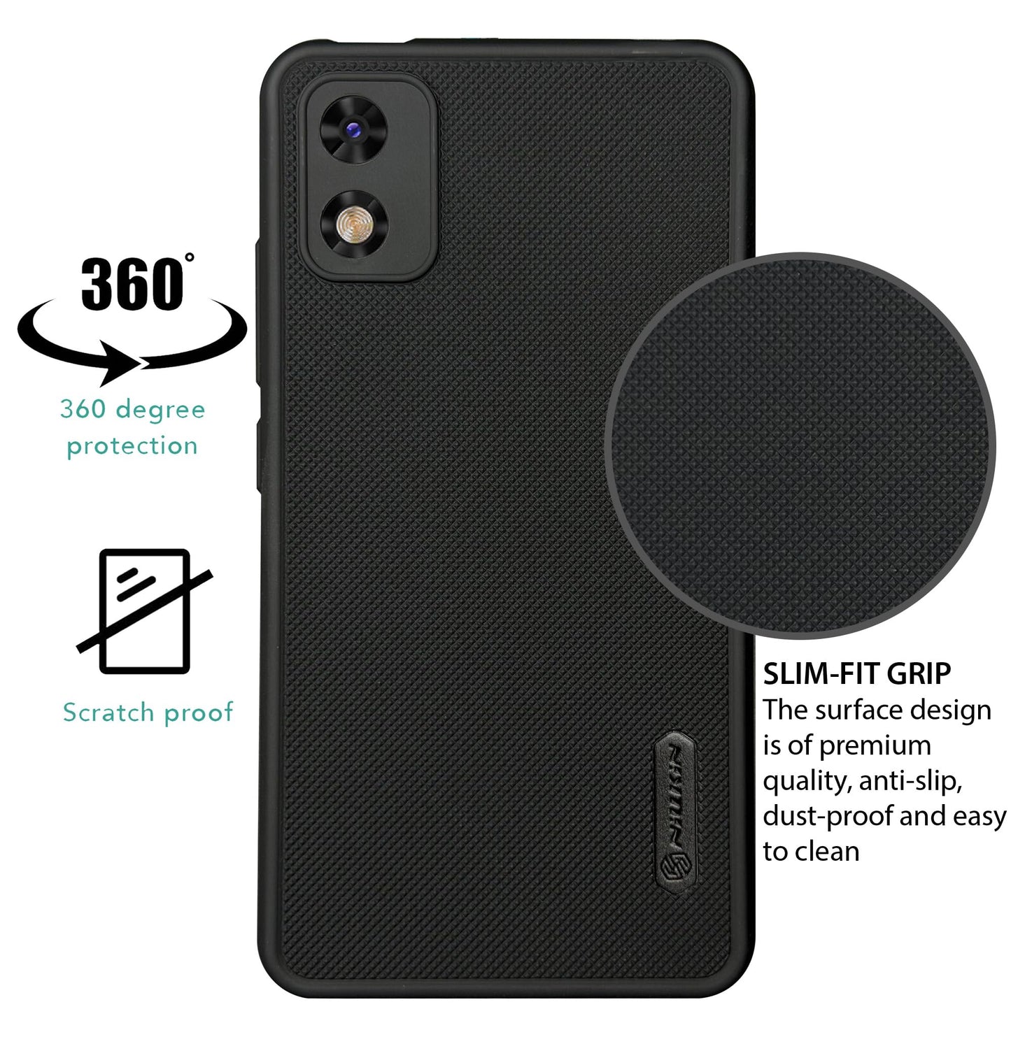 NIUKIN Super Frosted Dotted Case for ITEL A23 Pro