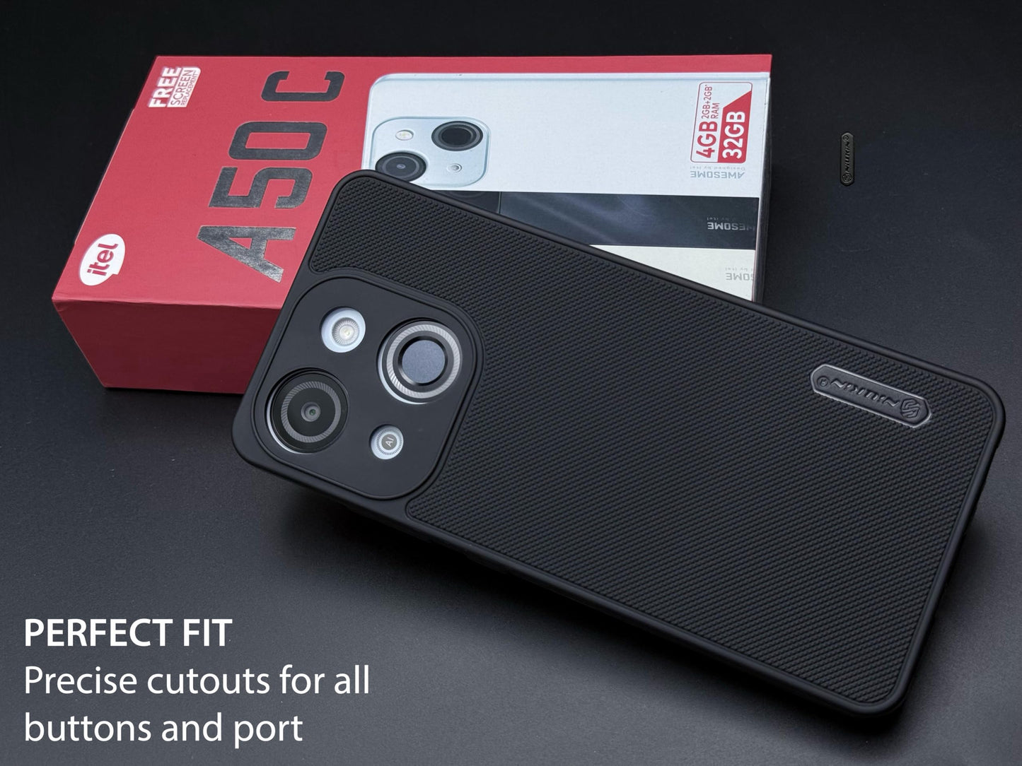 NIUKIN Super Frosted Dotted Case for ITEL A50c