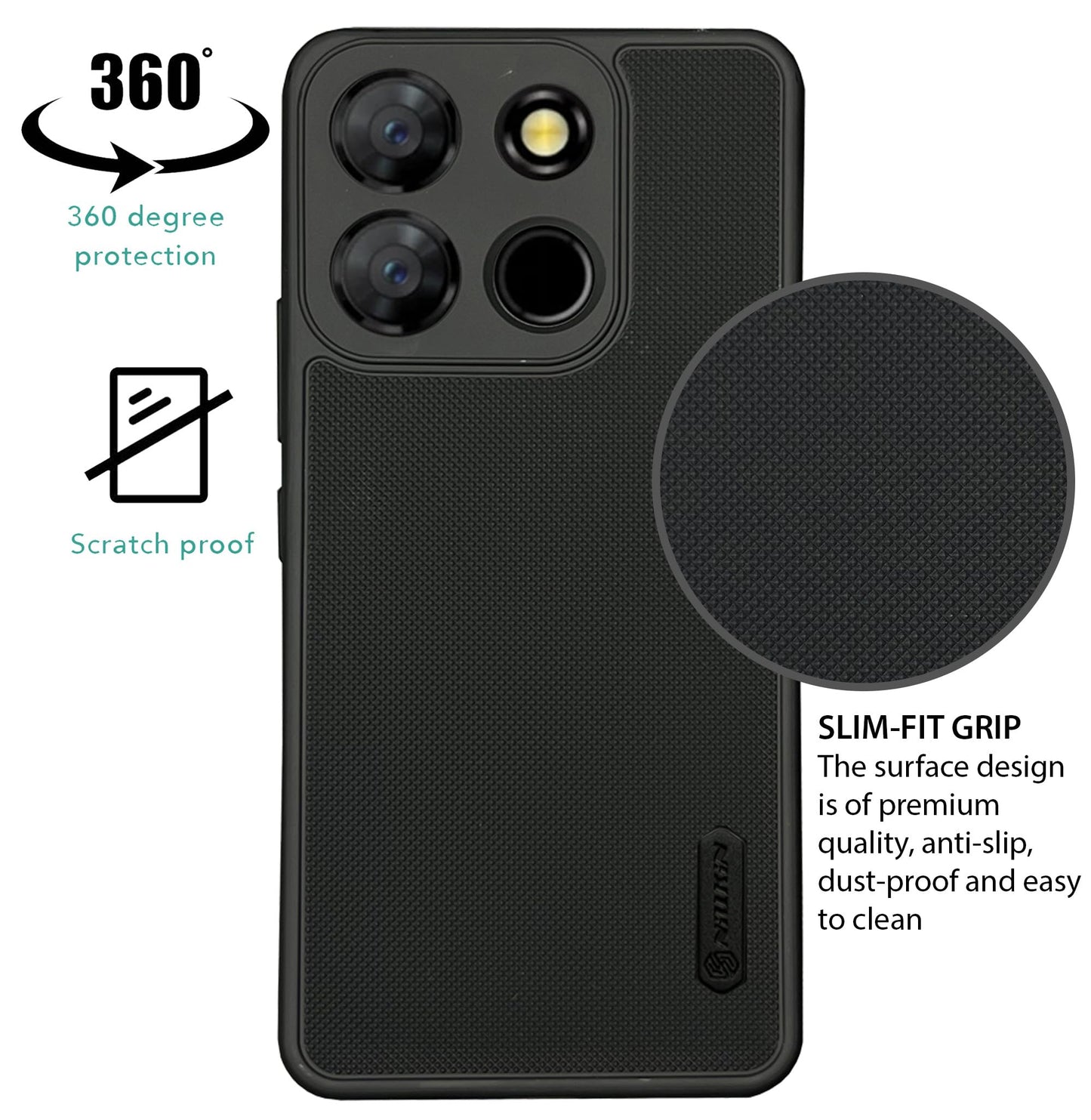 NIUKIN Super Frosted Dotted Case for ITEL A60