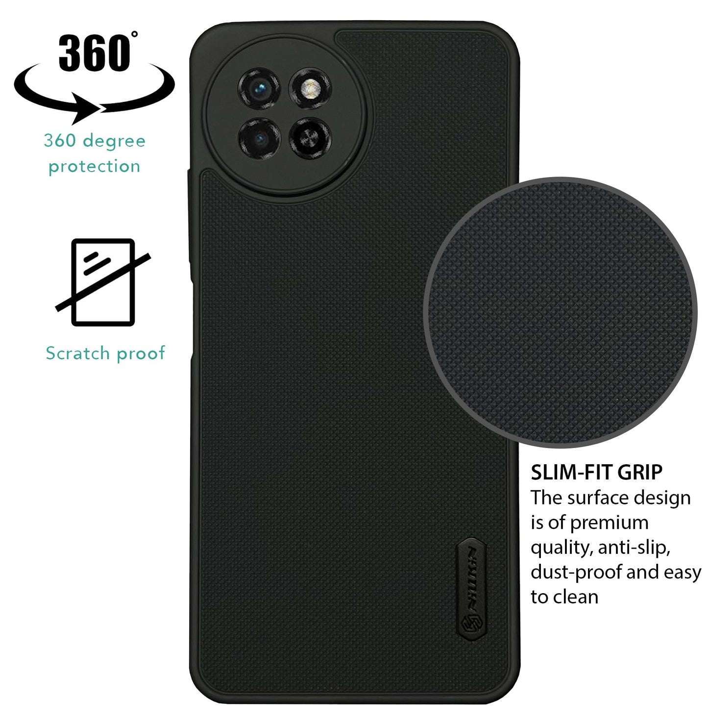 NIUKIN Super Frosted Dotted Case for ITEL S23