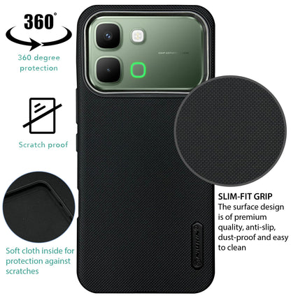 NIUKIN Super Frosted Dotted Case with Camera Ring for Infinix Note Edge