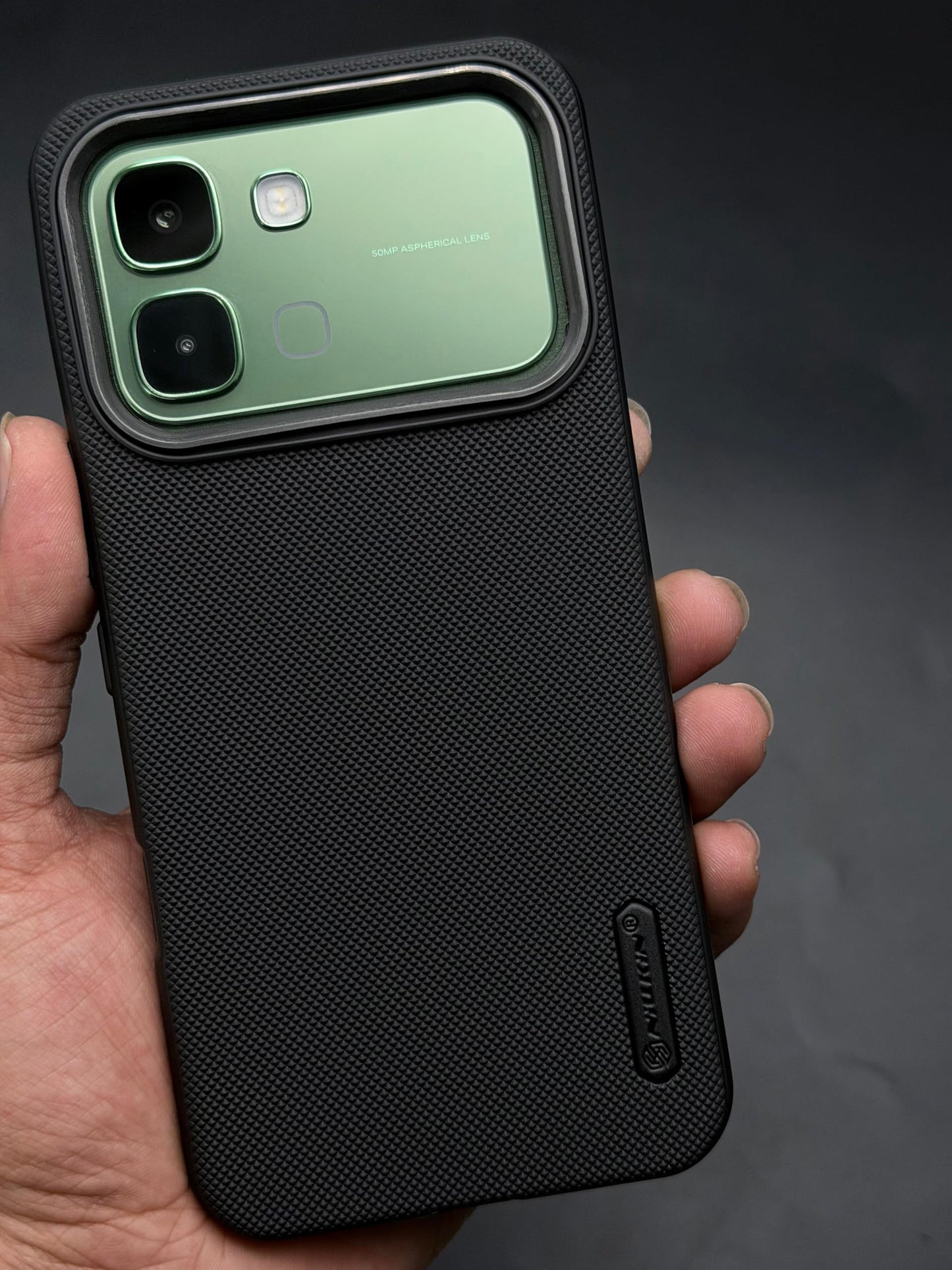 NIUKIN Super Frosted Dotted Case with Camera Ring for Infinix Note Edge