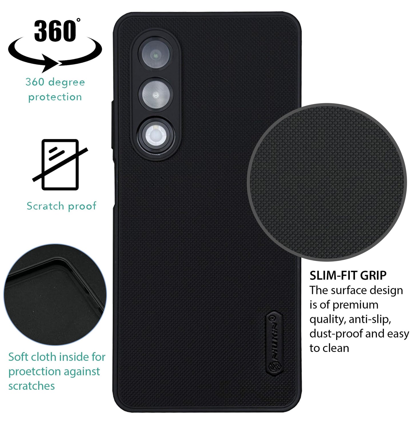 NIUKIN Super Frosted Dotted Case for Oppo K13x