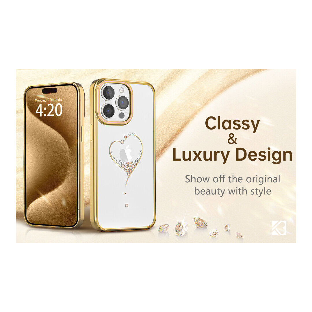 Kingxbar Diamond Transparent Case for iPhone 14 Pro