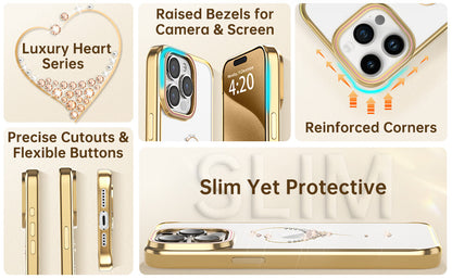 Kingxbar Diamond Transparent Case for iPhone 14