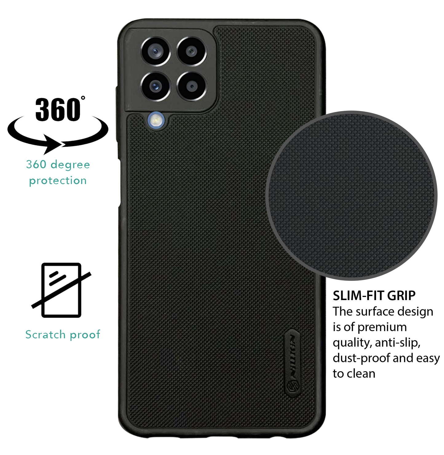 NIUKIN Super Frosted Dotted Case for Samsung M33 5G