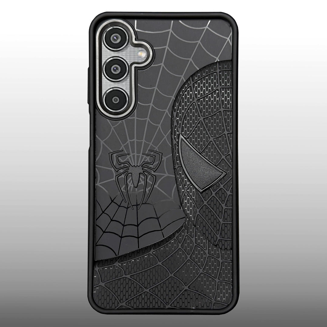 Sp Superhero Web Case with Metallic Camera Ring for Samsung M35(5G)