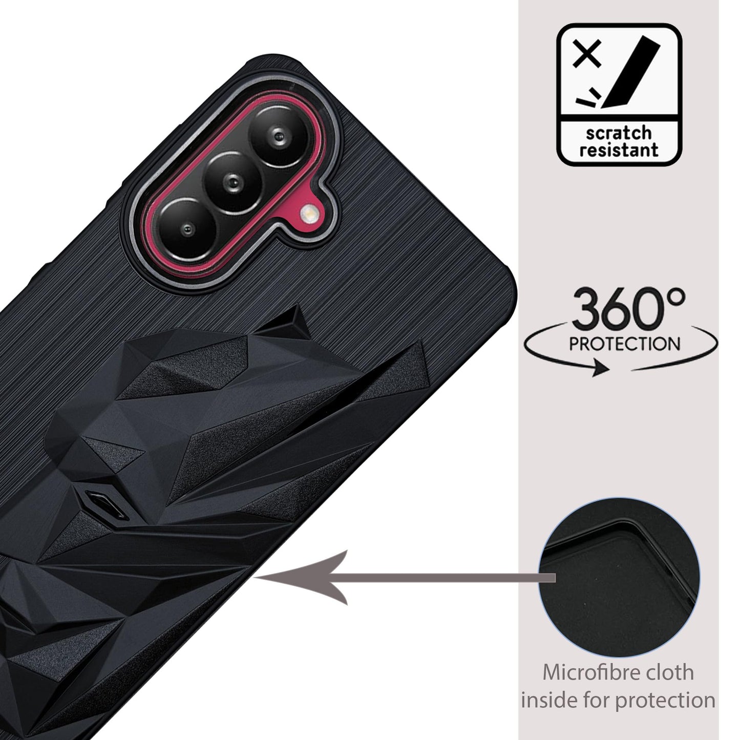 Bt Superhero Case with Camera Ring for Samsung Galaxy M47