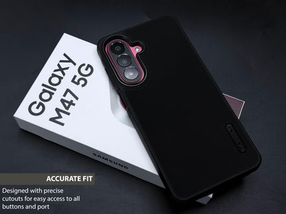 NIUKIN Super Frosted Dotted Case with Camera Ring for Samsung Galaxy M47