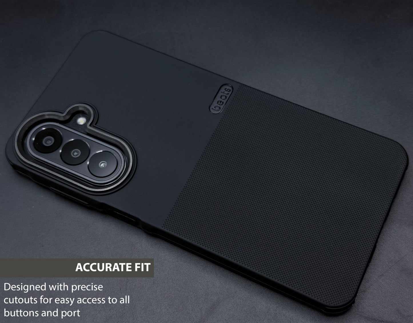 BEOTS Rugged back case with Camera Ring for Samsung Galaxy M47