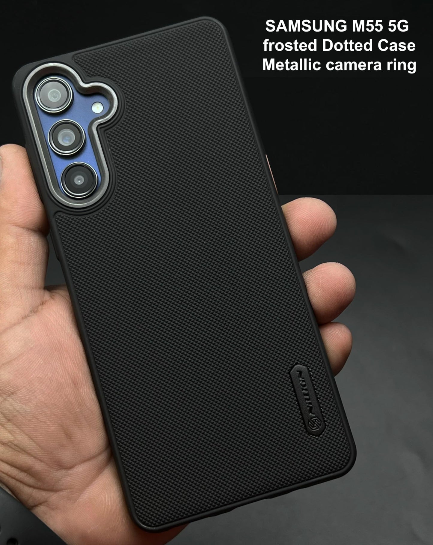 NIUKIN Super Frosted Dotted Case with Camera Ring for Samsung M55