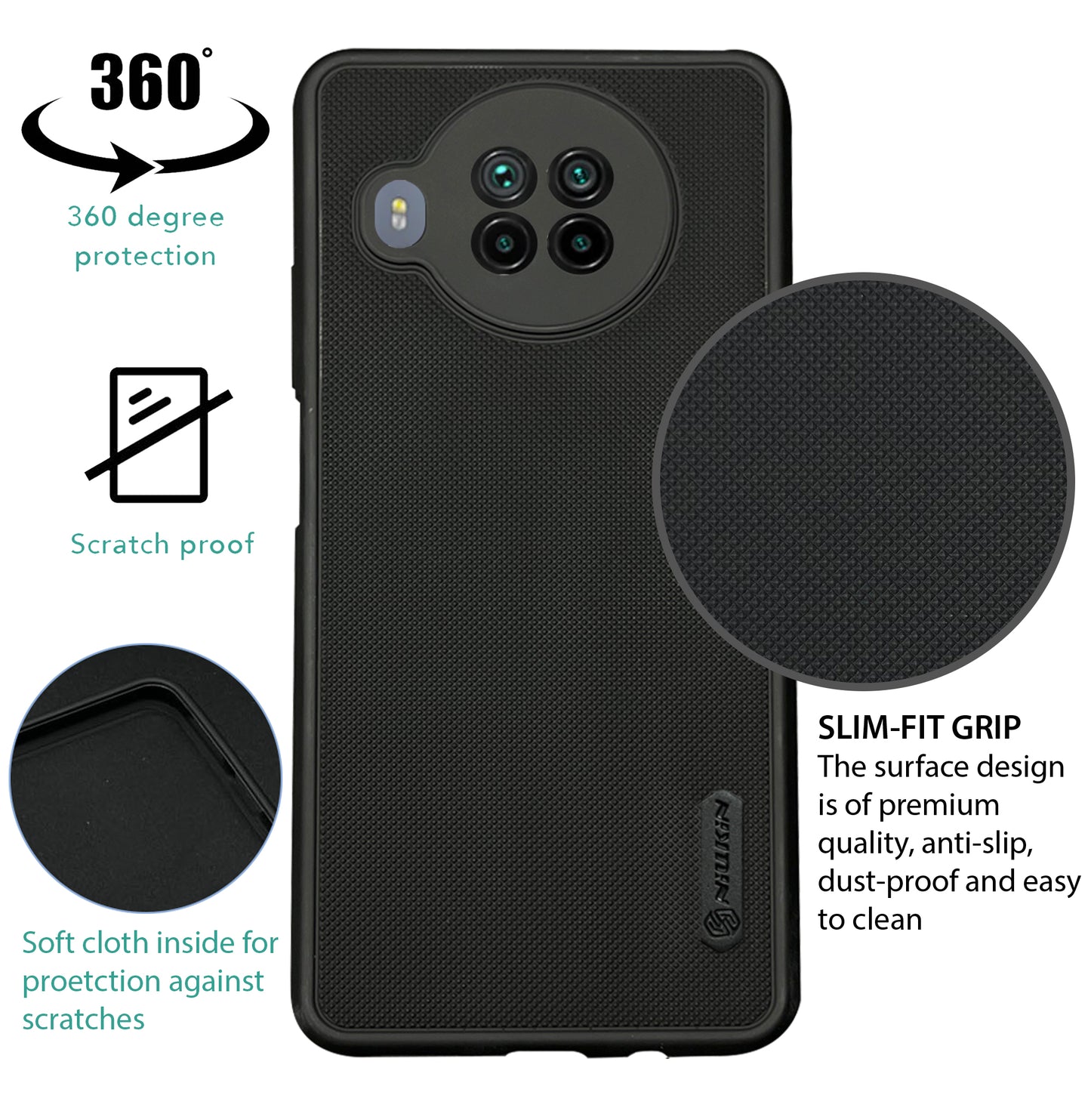 NIUKIN Super Frosted Dotted Case for Xiaomi Mi 10i
