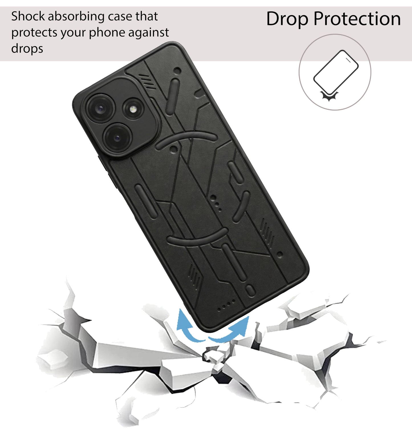 Cyber Design Soft Back Case for Xiaomi Poco M6 Pro 5G
